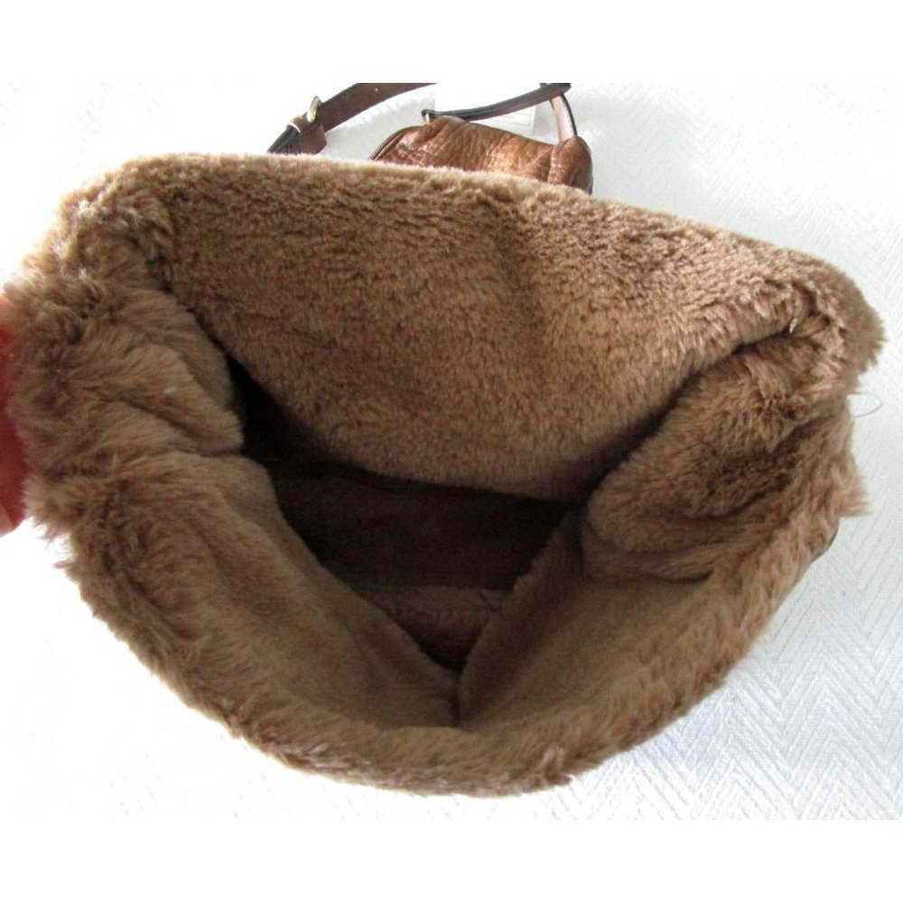 Urban Expressions Tan-Savannah Vegan Purse Reversible /Pouch NWT Gold Adj. Strap - Picture 12 of 16